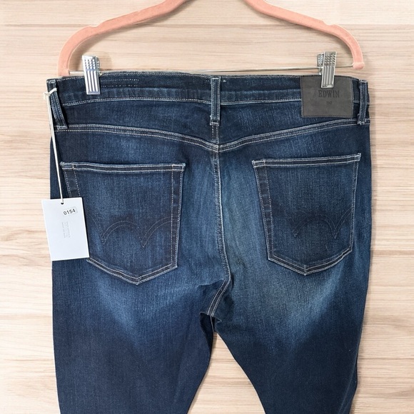 EDWIN Maddox Slim Fit Jeans | Size 36 x 32 | Dark Wash | NWT - Picture 6 of 9